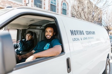 Movers in a van