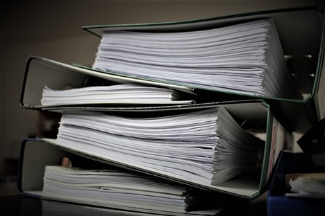 A pile of folders
