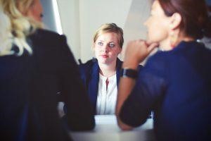 Woman in meeting